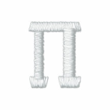 Pi Number Symbol Embroidered Polo Shirt