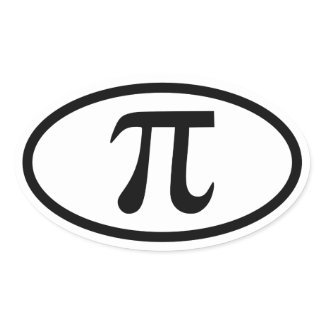 Pi Oval Sticker sticker