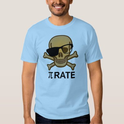 Pi Pirate Funny Math Geometry T-Shirt Nerd Geek