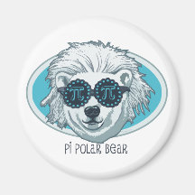 Pi Polar Bear Fridge Magnet