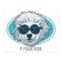 Pi Polar Bear Postcard