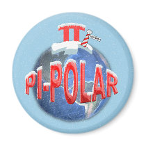 PI POLAR (NORTH POLE) MATH JOKE magnets