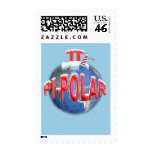 PI POLAR (NORTH POLE) MATH JOKE postage