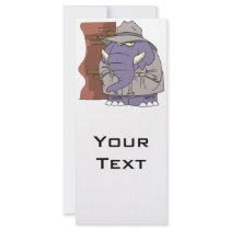 PI private eye spy sneaky elephant Personalized Rack Card