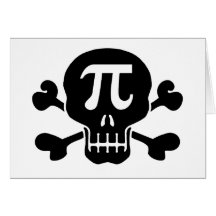 Pi rate greeting cards