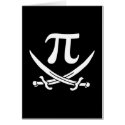pi-rate pi symbol jolly roger cards