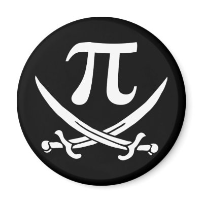 pi-rate pi symbol jolly roger refrigerator magnets by strk3