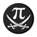 pi-rate pi symbol jolly roger magnets