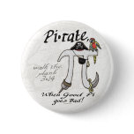 Pi rate Pirate Pi Day Shirts and Gifts Button