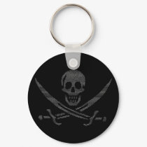 pi-rate (pirate symbol made of digits of pi) keychains by strk3 pi-rate (pirate symbol made of digits of pi) keychains