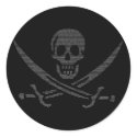 pi-rate (pirate symbol made of digits of pi) stickers