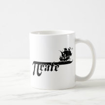 Pi rate ship coffee mugs