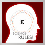 Pi - SCIENCE RULES! - math poster posters