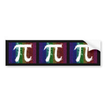 Pi Sign Electric Bumper Stickers