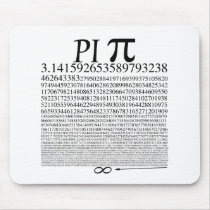 Pi Square Black Mouse Mats