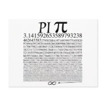 Pi Square Black Post Card
