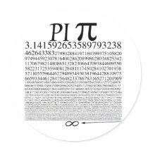 Pi Square Black Sticker