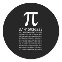Pi Round Stickers