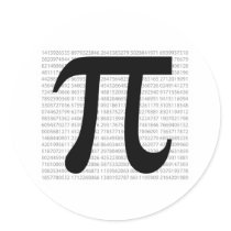 Pi Round Sticker