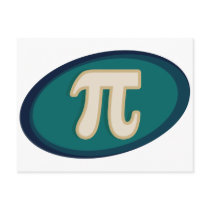 Pi Symbol 3.14 Post Card