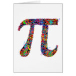 Pi Symbol Action Painting Splatter Card