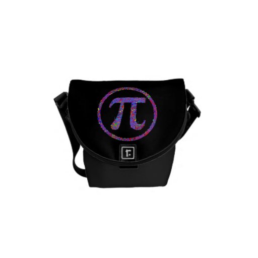 Pi Symbol Action Painting Splatter Courier Bag