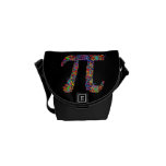 Pi Symbol Action Painting Splatter Messenger Bag