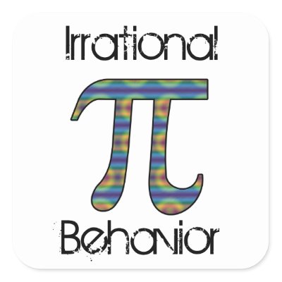 Pi Symbol Irrational Behavior Square Stickers