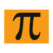 Pi Symbol Postcard