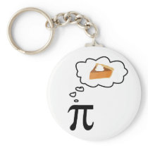 Pi Thinking of Pie Keychains