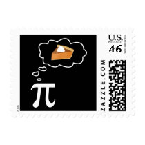 Pi Thinking of Pie Postage Stamps