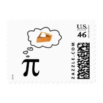 Pi Thinking of Pie Stamp
