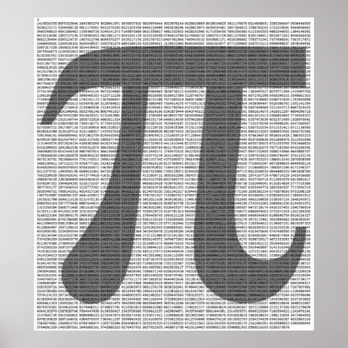 Pi to 10,000 Digits Poster Print print