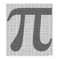 Pi to 10,000 Digits Poster Print by zortmeister Pi to 10,000 Digits Poster Print