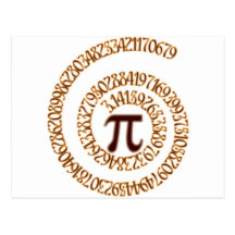Pi to the Hundredth Decimal Place Postcards