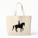 Piaffe Dressage Horse and Rider (black) bags by dogsandhorses Piaffe Dressage Horse and Rider (black) bags
