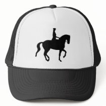 Piaffe Dressage Horse and Rider (black) hats by dogsandhorses Piaffe Dressage Horse and Rider (black) hats