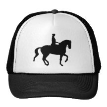 Piaffe Dressage Horse and Rider (black) Hats