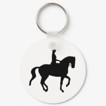 Piaffe Dressage Horse and Rider (black) keychains by dogsandhorses Piaffe Dressage Horse and Rider (black) keychains