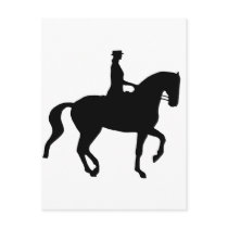 Piaffe Dressage Horse and Rider (black) postcards by dogsandhorses Piaffe Dressage Horse and Rider (black) postcards