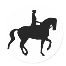 Piaffe Dressage Horse and Rider (black) stickers by dogsandhorses Piaffe Dressage Horse and Rider (black) stickers