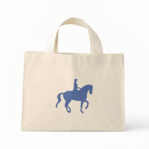 Piaffe Dressage Horse and Rider (blue) bags by dogsandhorses Piaffe Dressage Horse and Rider (blue) bags
