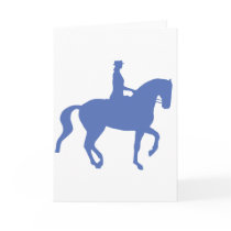 Piaffe Dressage Horse and Rider (blue) cards