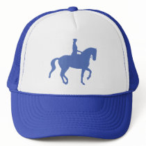 Piaffe Dressage Horse and Rider (blue) hats by dogsandhorses Piaffe Dressage Horse and Rider (blue) hats