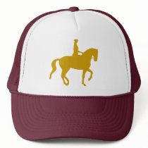 Piaffe Dressage Horse and Rider (gold) hats by dogsandhorses Piaffe Dressage Horse and Rider (gold) hats