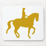 Piaffe Dressage Horse and Rider (gold) Mouse Mat