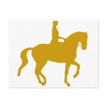 Piaffe Dressage Horse and Rider (gold) postcards by dogsandhorses Piaffe Dressage Horse and Rider (gold) postcards