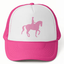 Piaffe Dressage Horse and Rider (pink) hats by dogsandhorses Piaffe Dressage Horse and Rider (pink) hats