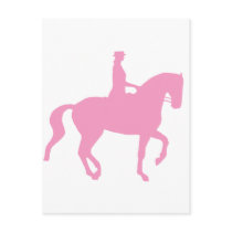 Piaffe Dressage Horse and Rider (pink) postcards by dogsandhorses Piaffe Dressage Horse and Rider (pink) postcards