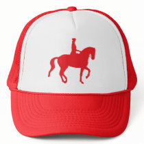 Piaffe Dressage Horse and Rider (red) hats by dogsandhorses Piaffe Dressage Horse and Rider (red) hats